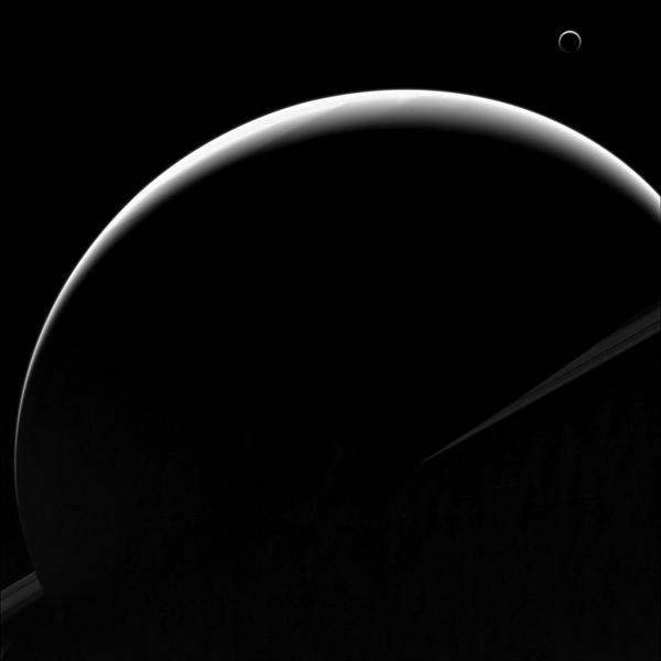 Сатурн и Титан вместе.