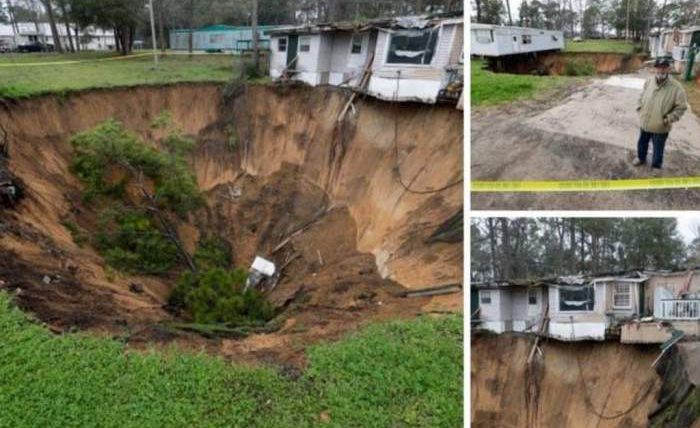 Огромная воронка поглотила дом во Флориде