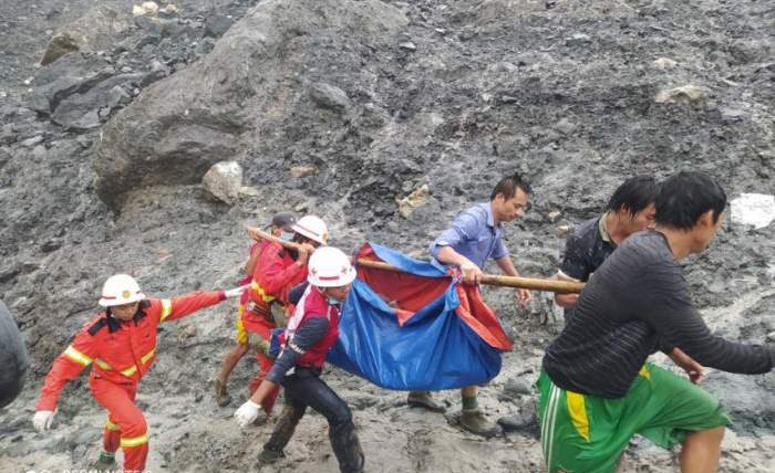 бирма обрушение шахты