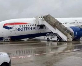 Хитроу, British Airways, стойка шасси,