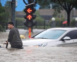 Китай, наводнения, дамба,