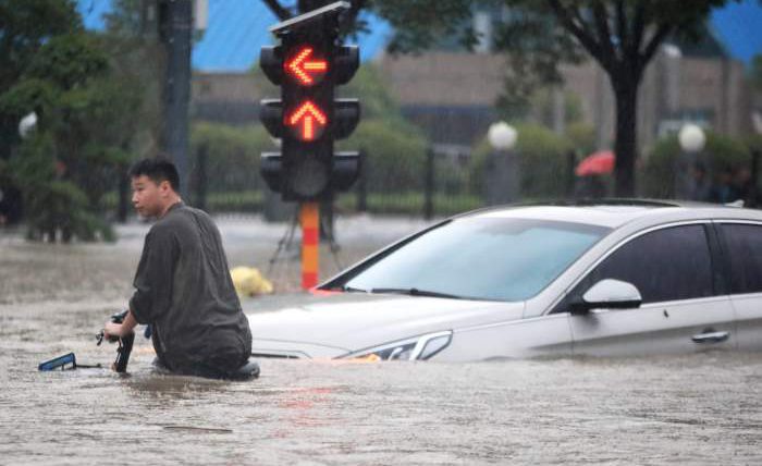 Китай, наводнения, дамба,