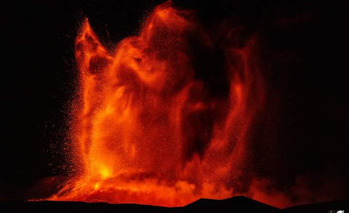 Этна, извержение,