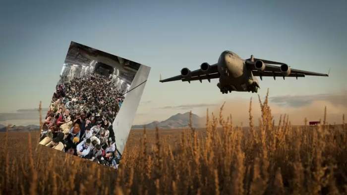 Boeing C-17A, Афганистан, люди, эвакуация,