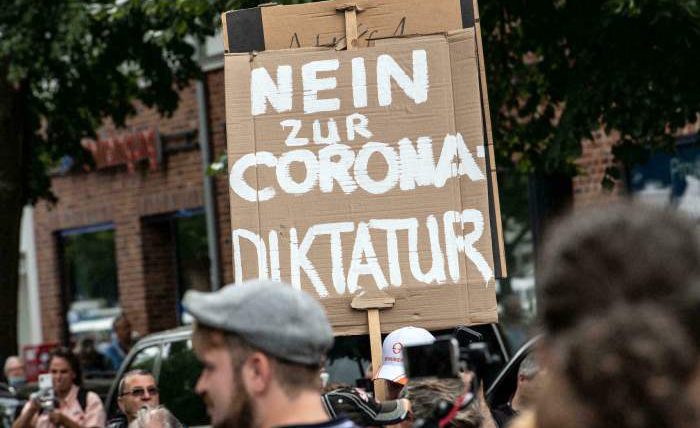 Германия, протест, covid,