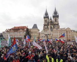 Чехия, протесты, вакцинация,