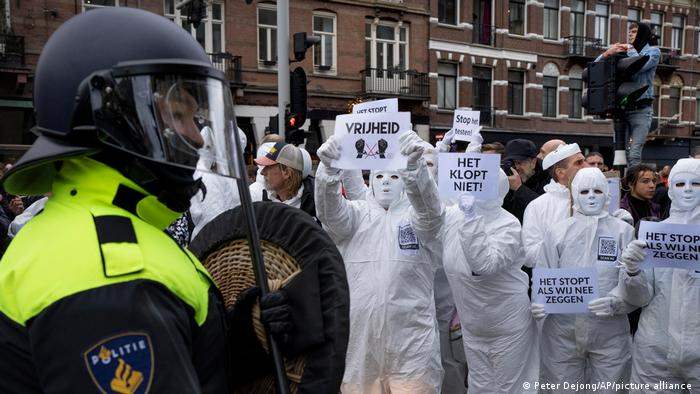 Амстердам, Нидерланды, протесты,