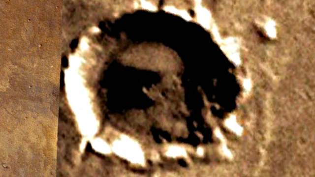 Марс, кратер, лицо,